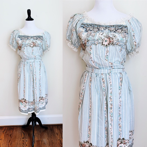 Vintage 1970 Facho Petites by ME Two Piece Dress - Picture 1 of 8